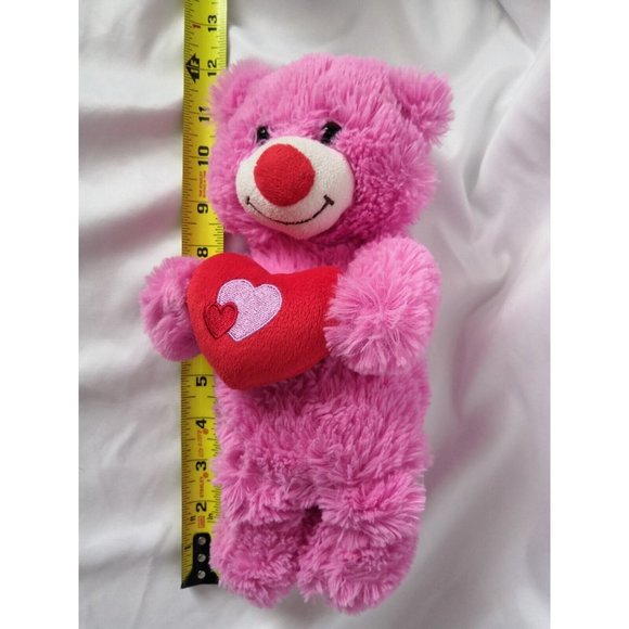 Animal Adventure Pink Bear Holding Red Heart approximately 11 in - Picture 8 of 8